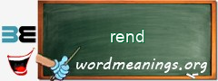 WordMeaning blackboard for rend